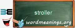 WordMeaning blackboard for stroller